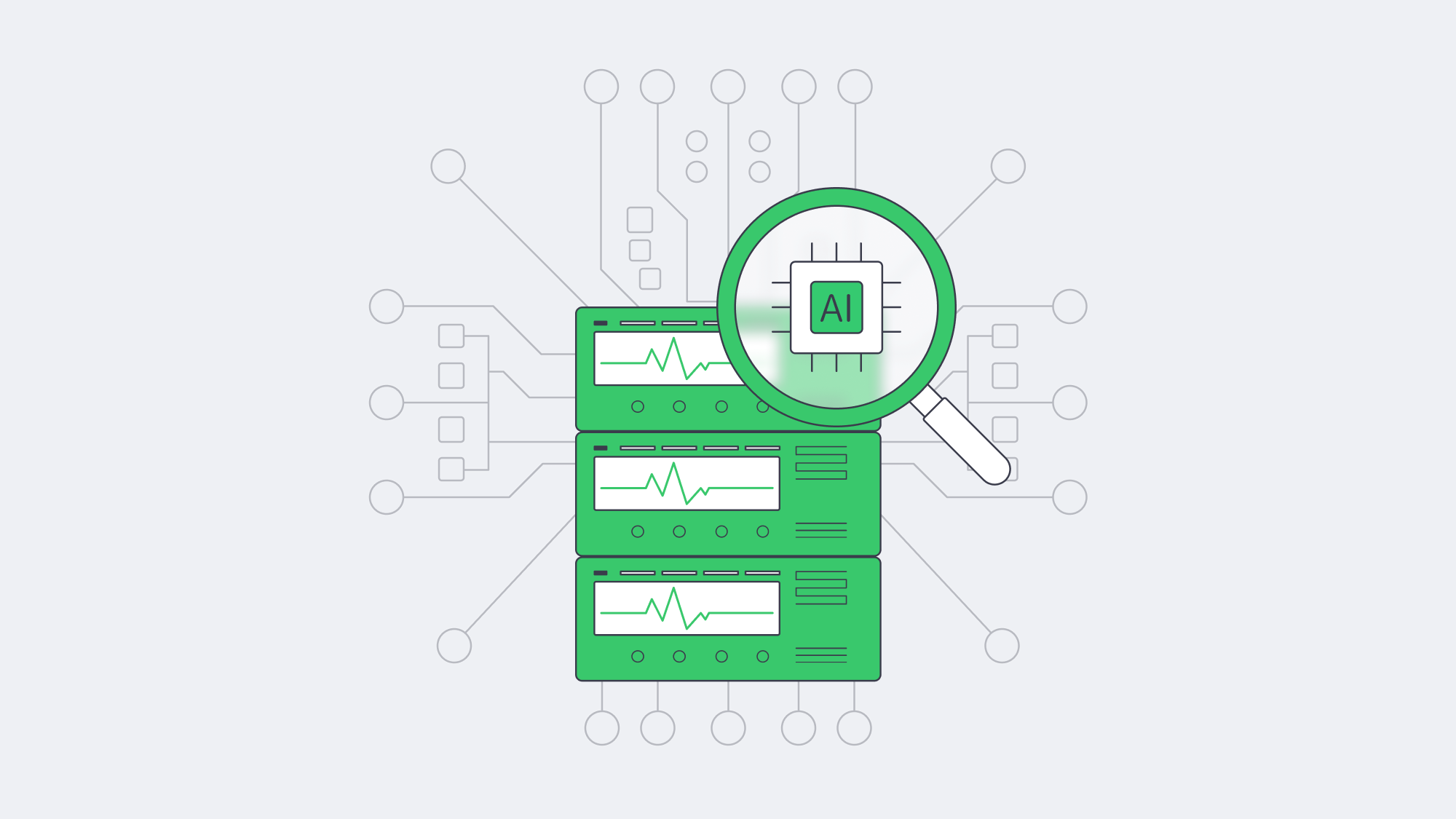 Illustration of server monitoring pipeline leading to stability.