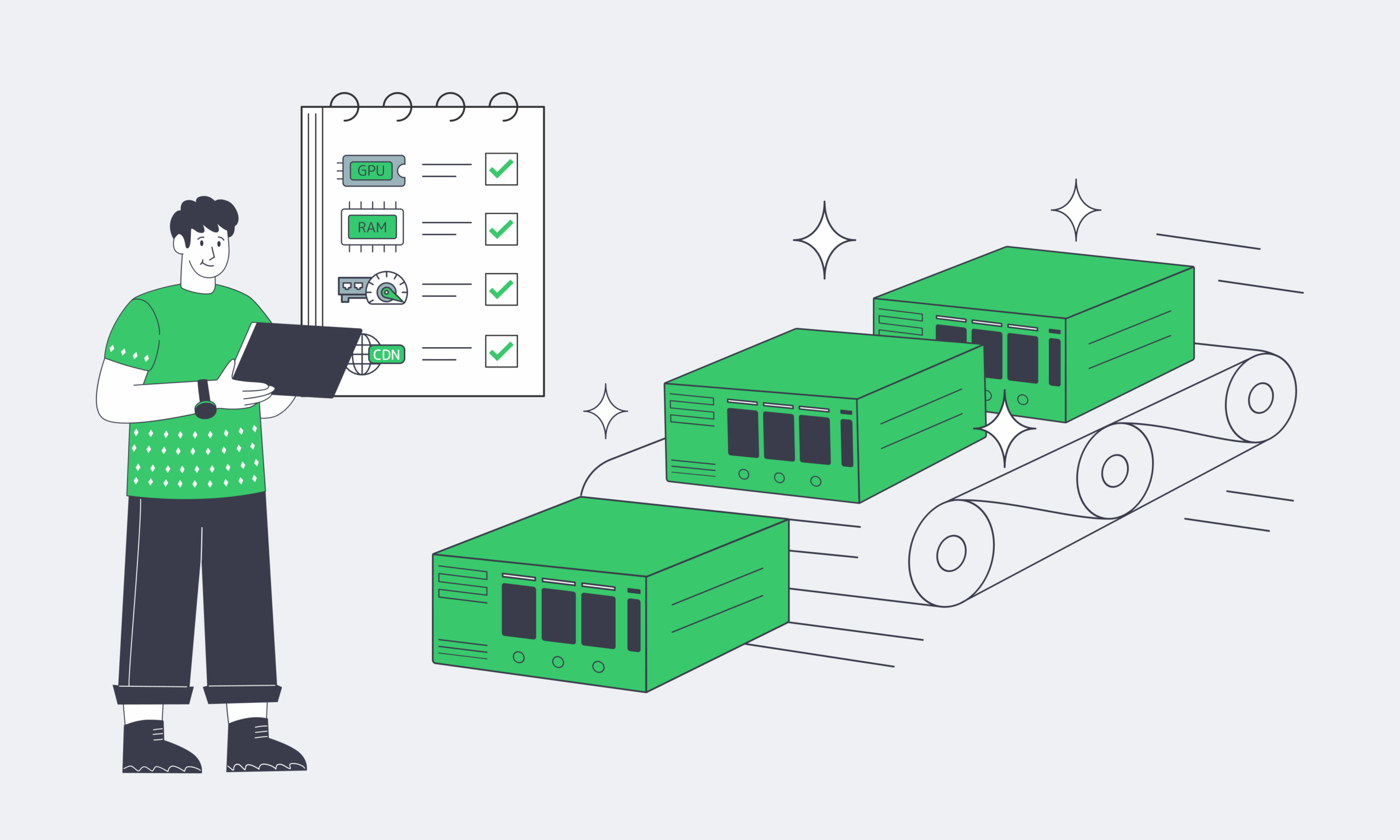 Checklist of key infrastructure elements in front of GPU servers