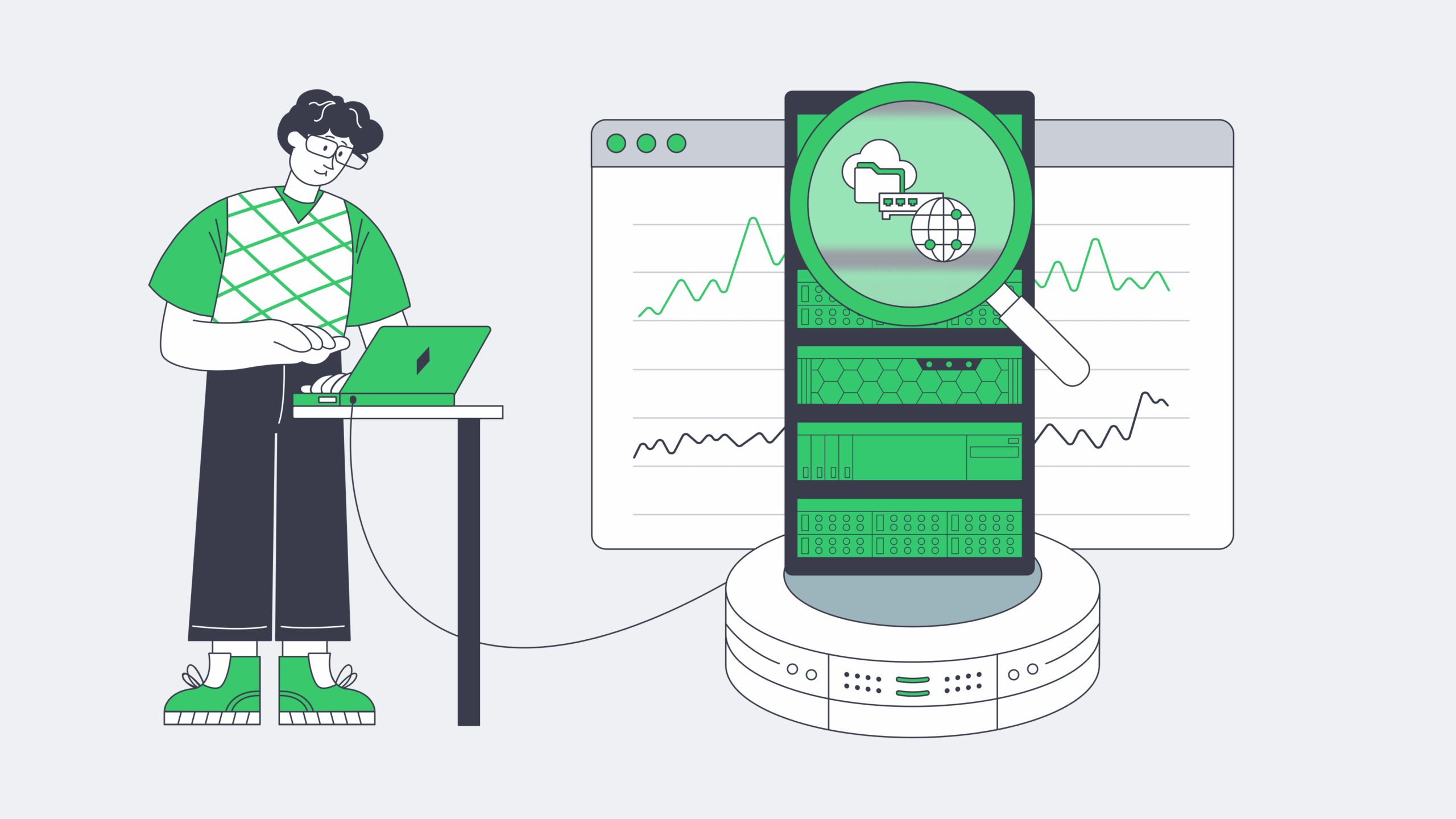 Origin server with CDN and object storage offload for realistic monthly planning