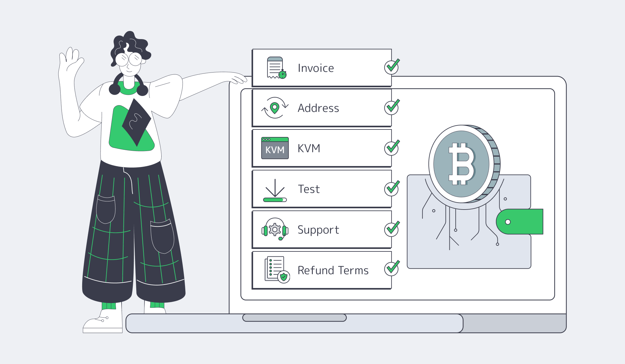 Final checklist before paying BTC for a dedicated server