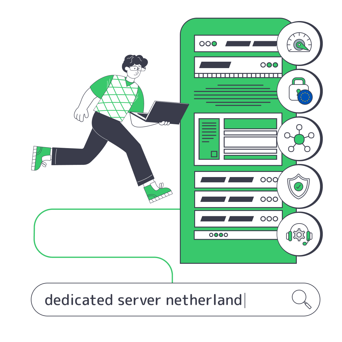 Misspelled Netherlands server search leading to Amsterdam hosting safeguards.